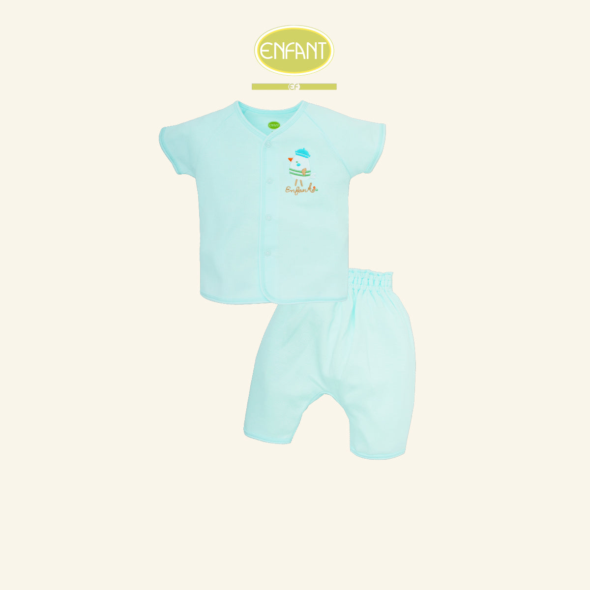 ENFANT ชุดกระดุมแขนสั้น 3เดือน-2ขวบ ฟ้า-ชมพู รุ่นER1R94