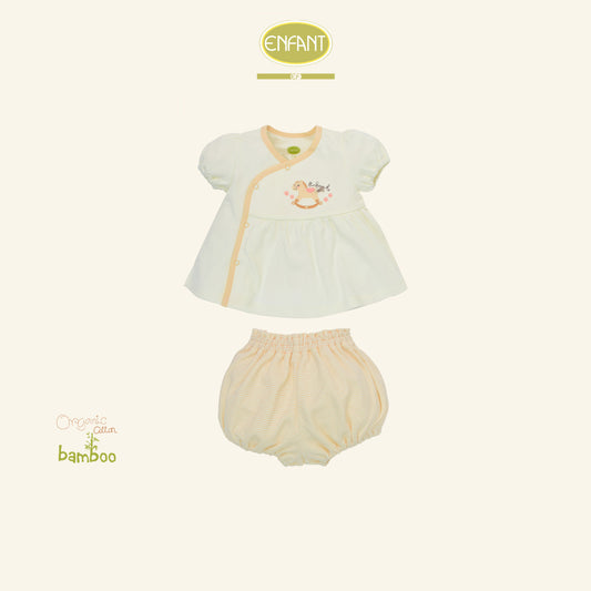 ENFANT ชุดเสื้อแขนตุ๊กตา กางเกง ลายม้าโยกสุดคิวท์ ER1S53