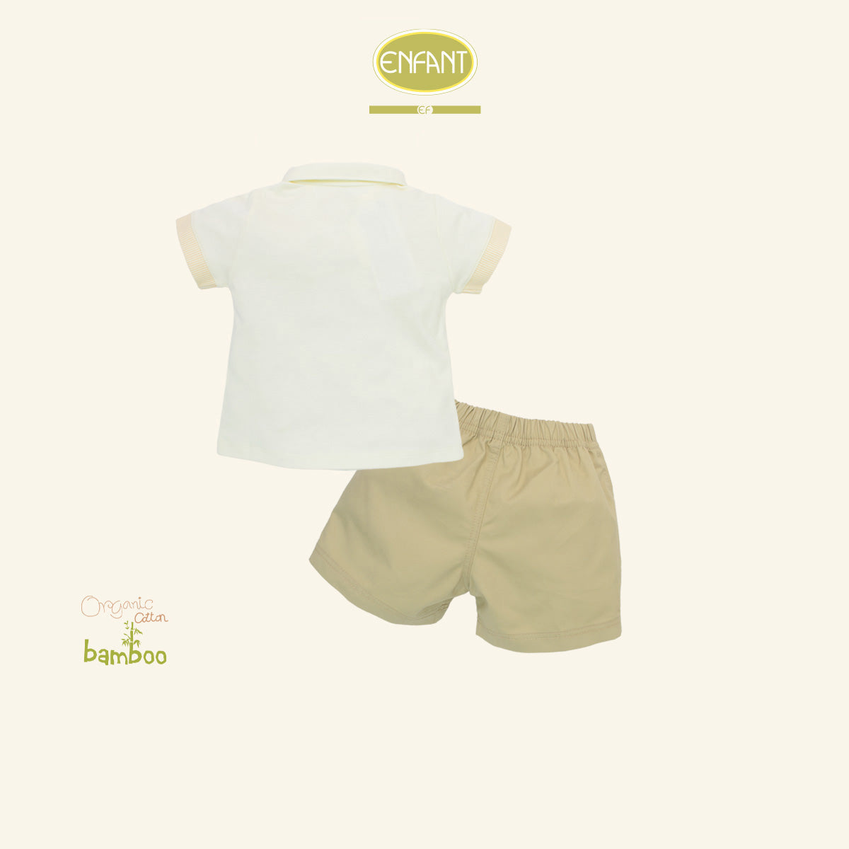 ENFANT ชุดเสื้อแขนสั้น กางเกงขาสั้น ลายม้าโยกสุดคิวท์ ER1S51