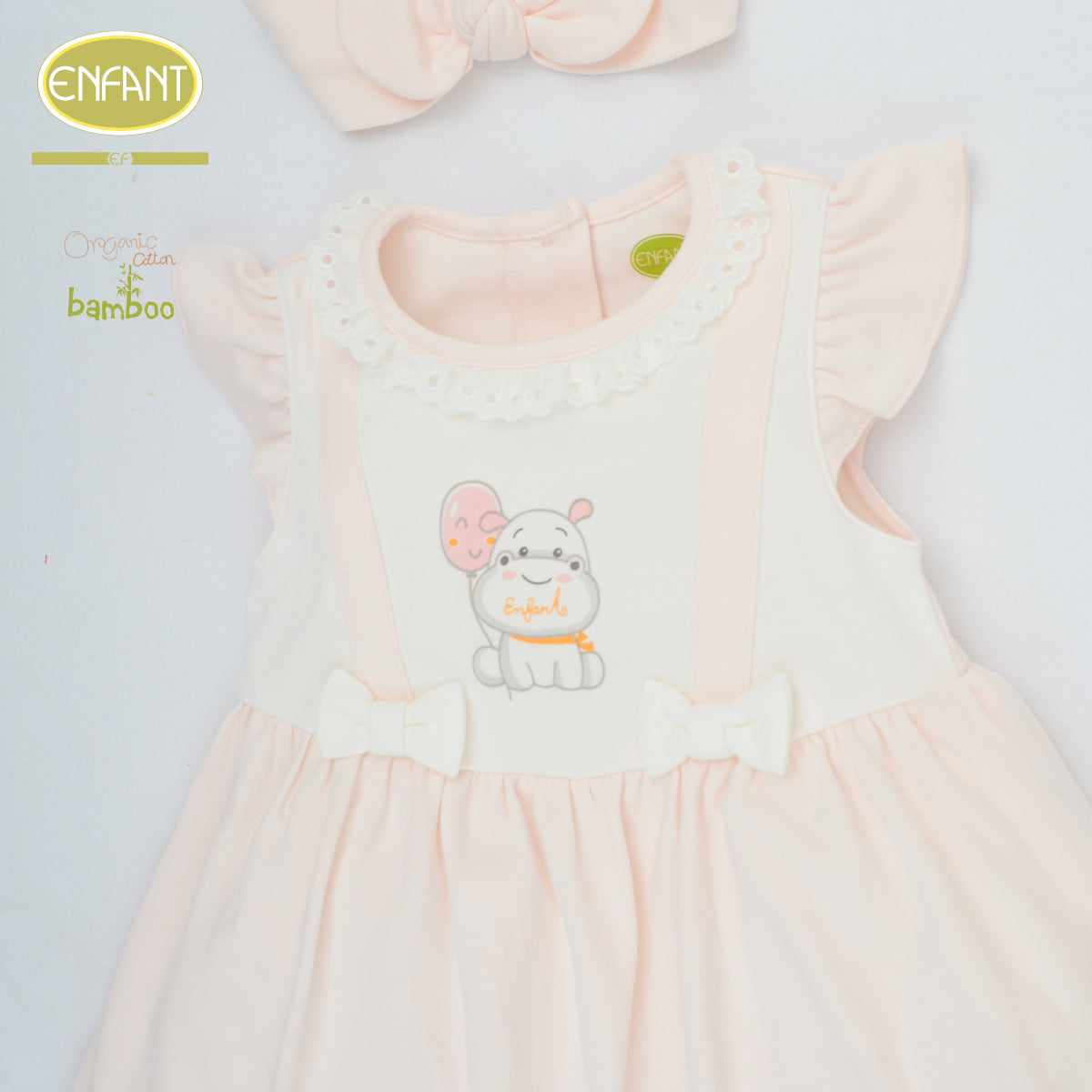 ENFANT ชุดเดรสเด็กอ่อน พร้อมที่คาดผม ER4S21