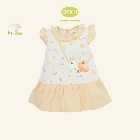 ENFANT GREEN ชุดเดรส  แมวเหมียว 3เดือน-2ปีER4S31