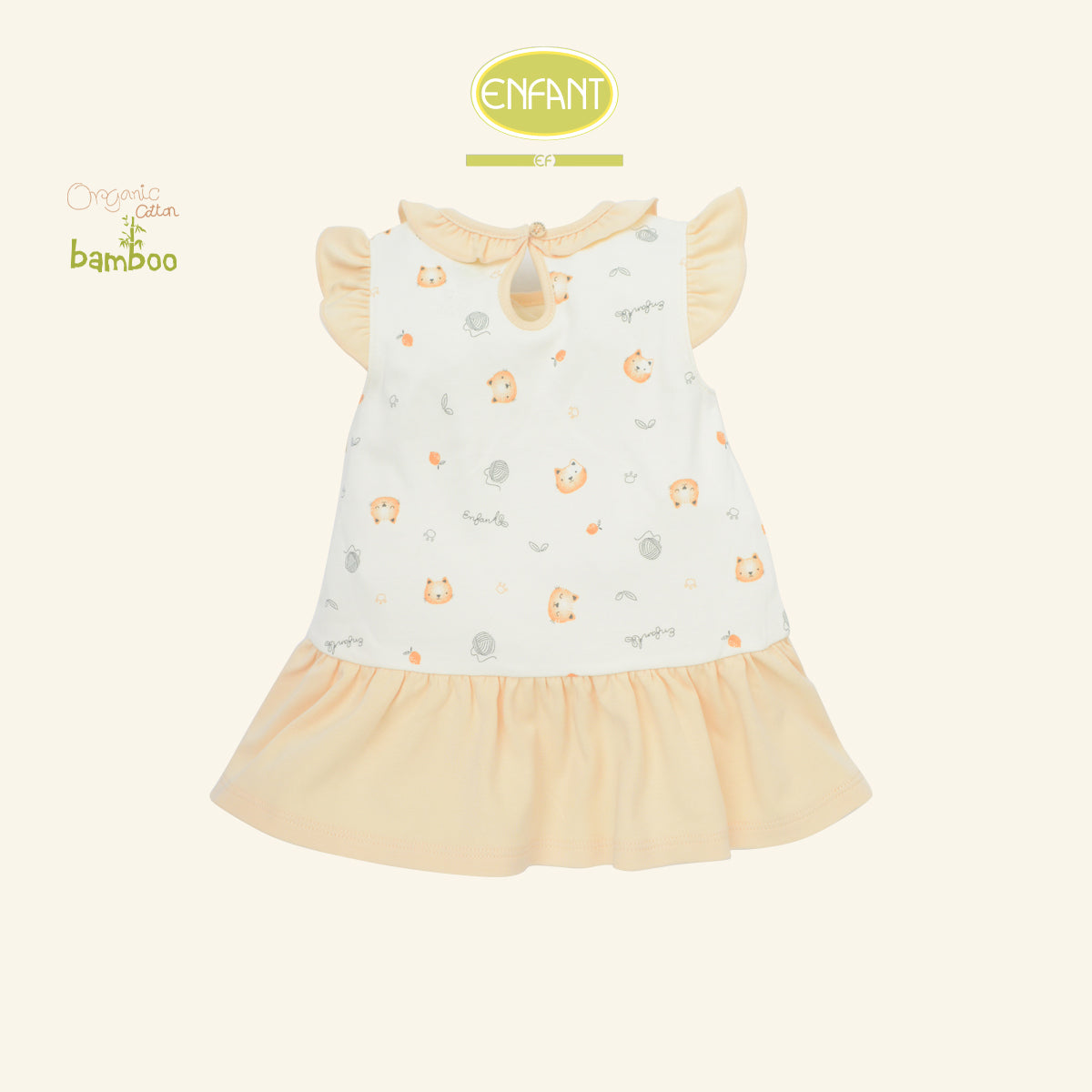ENFANT GREEN ชุดเดรส  แมวเหมียว 3เดือน-2ปีER4S31
