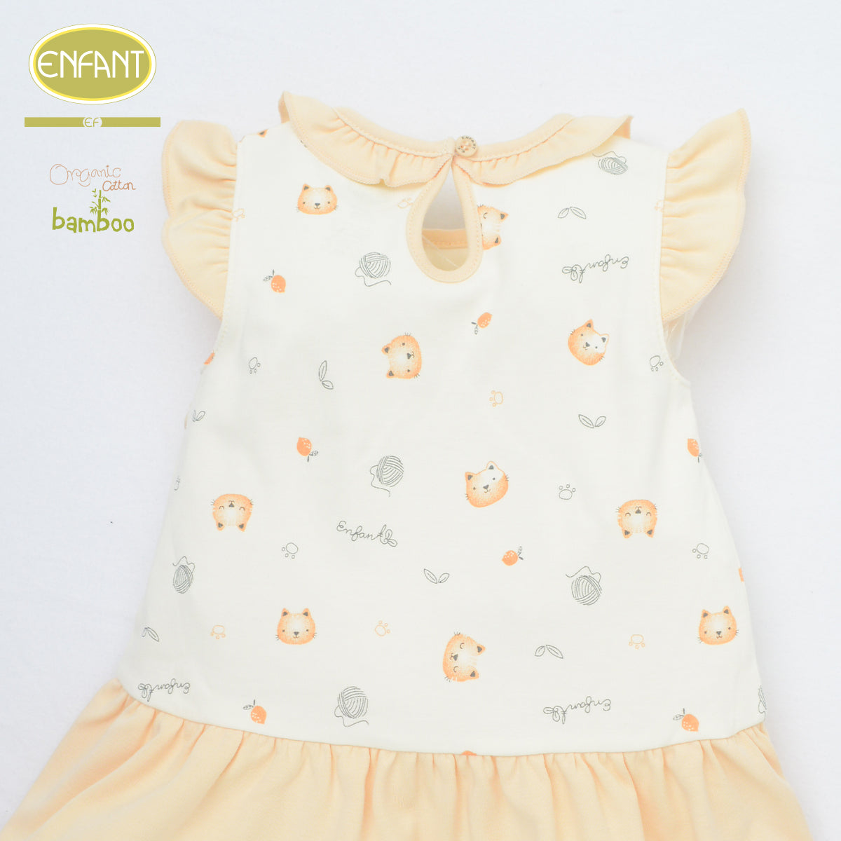ENFANT GREEN ชุดเดรส  แมวเหมียว 3เดือน-2ปีER4S31