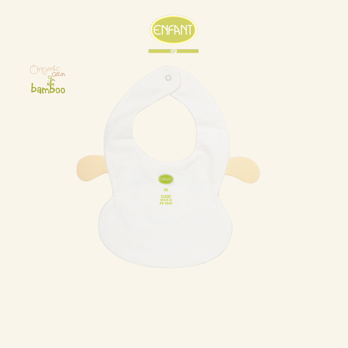 ENFANT ผ้ากันเปื้อนเด็กอ่อน ลายการ์ตูน ER5S20