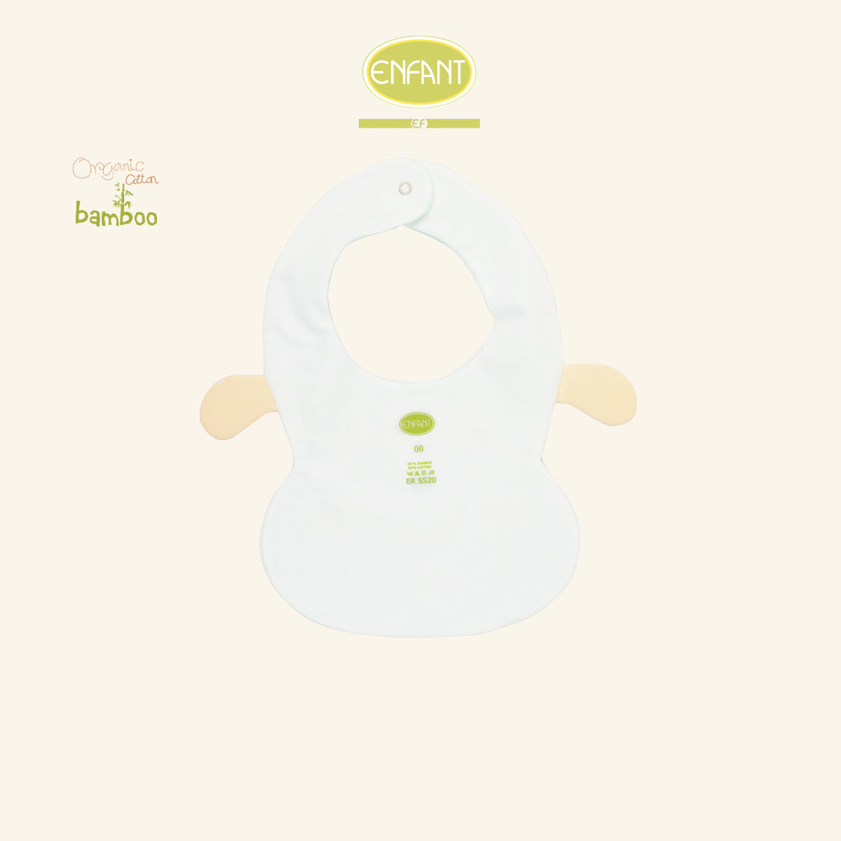 ENFANT ผ้ากันเปื้อนเด็กอ่อน ลายการ์ตูน ER5S20