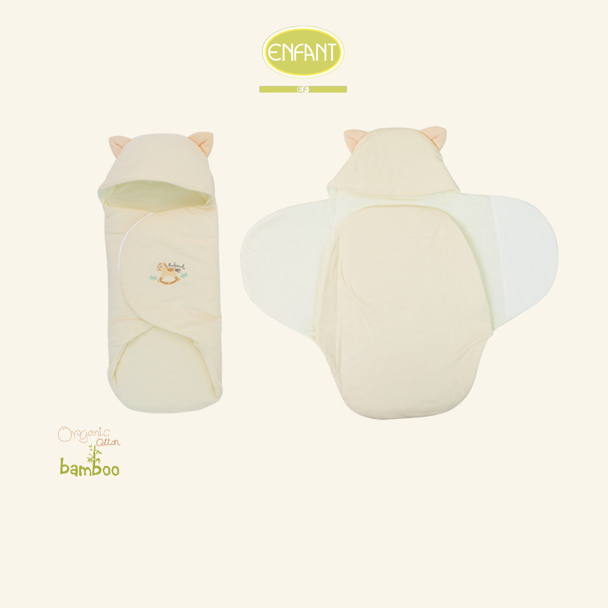 ENFANT GREEN ผ้าห่อตัวสำเร็จรูป สำหรับแรกเกิด  ER6S55