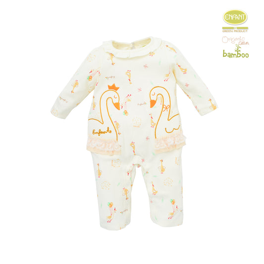 Enfant Green ชุดบอดี้สูทแขนยาวเด็กอ่อน สำหรับแรกเกิด-1ขวบ ER8R86