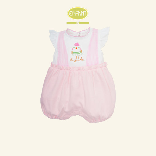ENFANT ชุดบอดี้สูท แรกเกิด-1ขวบ ลายนกน้อย ชมพู รุ่นER8R92