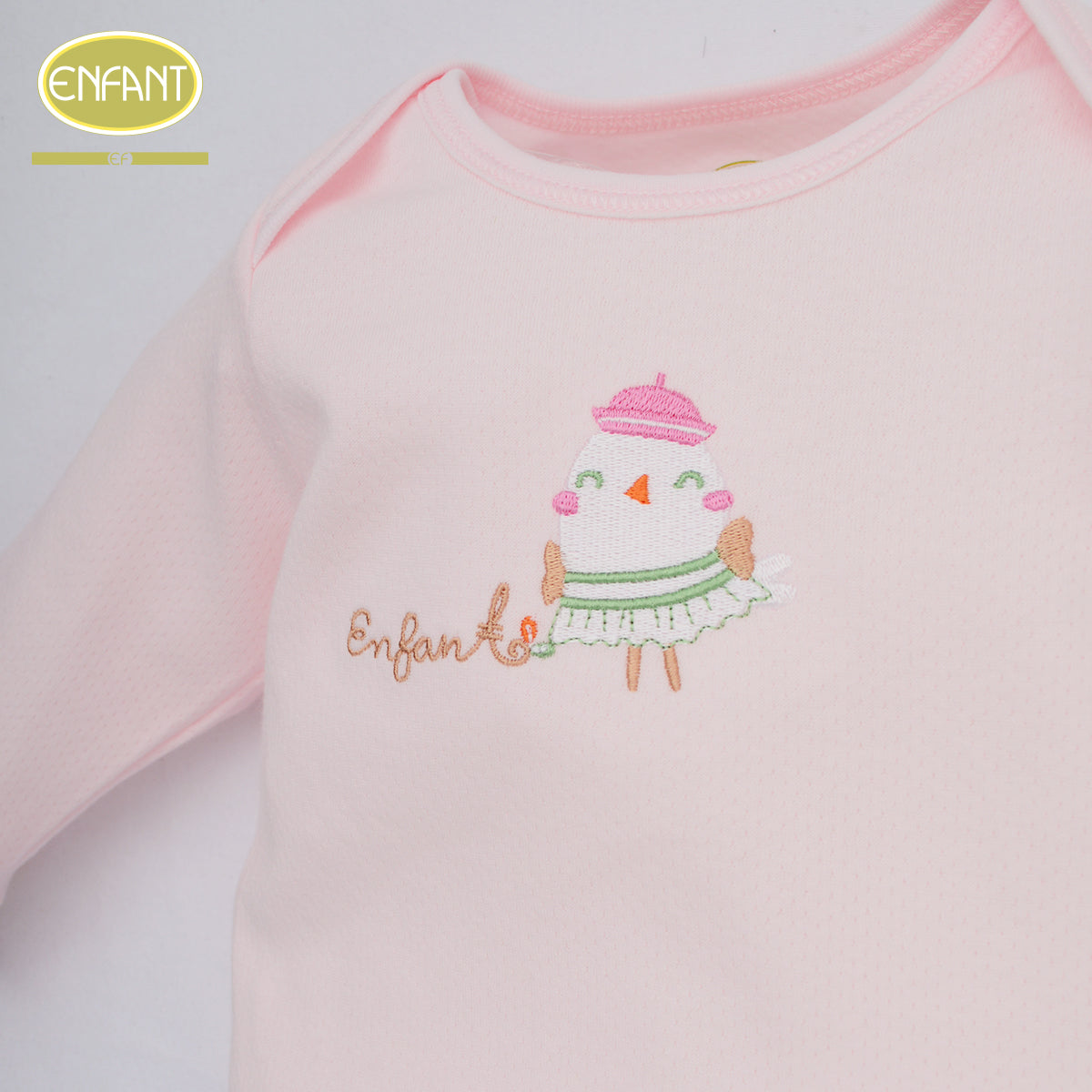 ENFANT ชุดลอมเปอร์คลุมเท้า แรกเกิด-6เดือน ฟ้าชมพู รุ่นER8R94