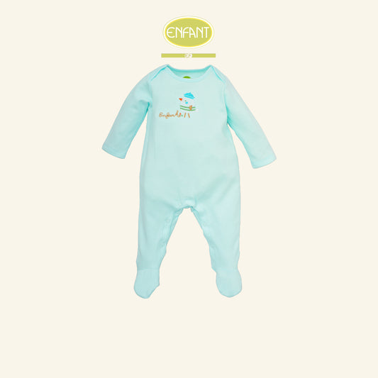 ENFANT ชุดลอมเปอร์คลุมเท้า แรกเกิด-6เดือน ฟ้าชมพู รุ่นER8R94