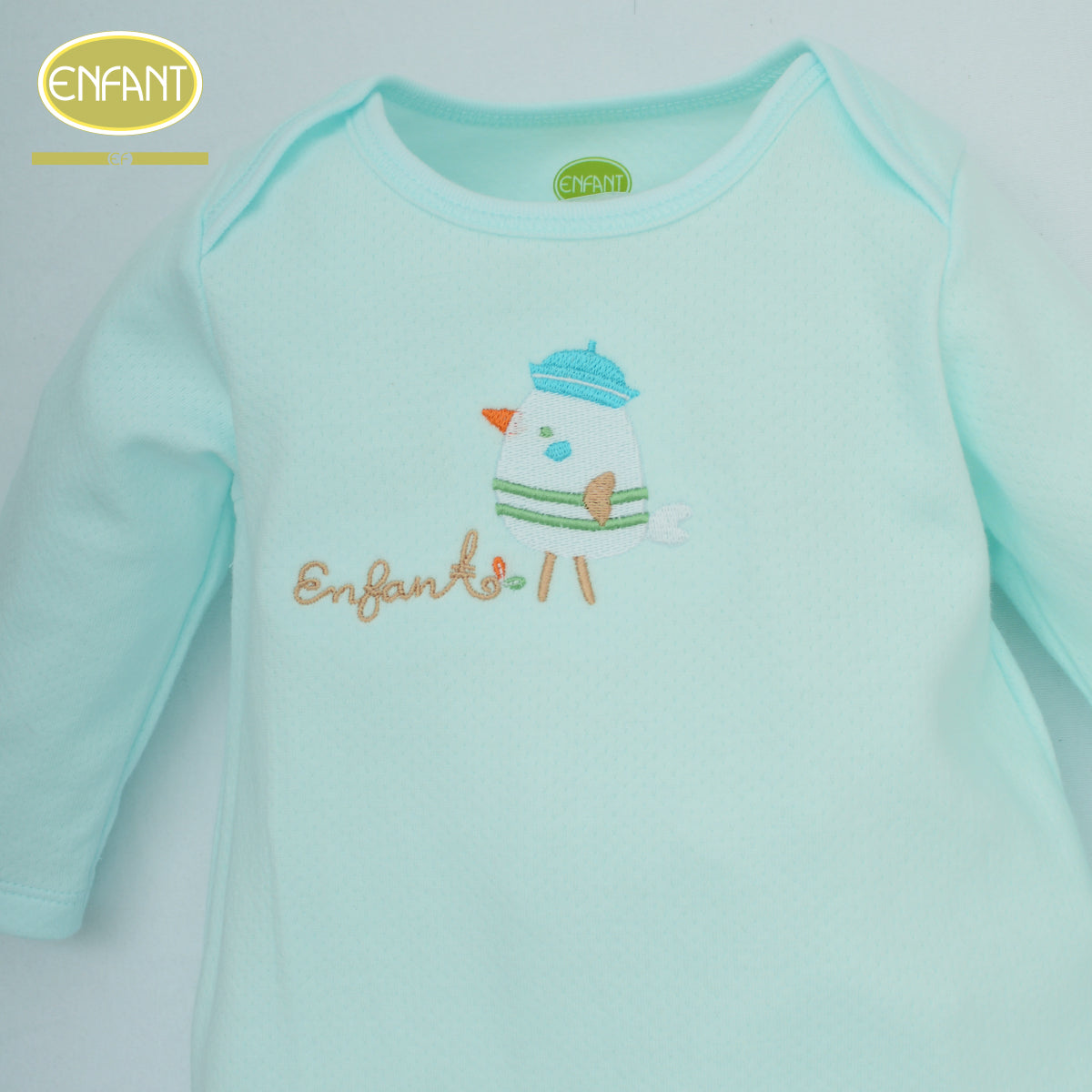 ENFANT ชุดลอมเปอร์คลุมเท้า แรกเกิด-6เดือน ฟ้าชมพู รุ่นER8R94