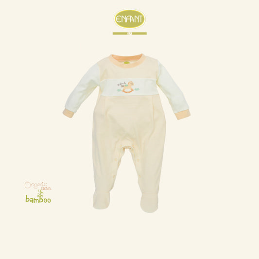 ENFANT ชุดบอดี้สูทแขนยาวขายาว คลุมเท้า ผู้ชาย ลายม้าโยกสุดคิวท์ ER8S54
