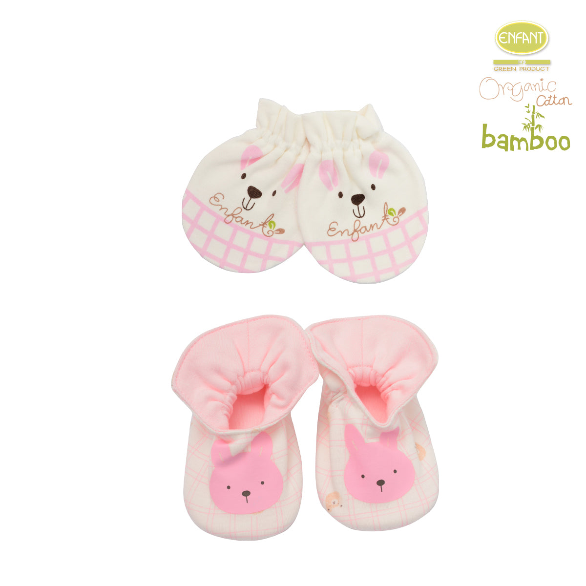 Enfant Green Organic Cotton Bambuถุงมือ-ถุงเท้าเด็กแรกเกิด ER9R70