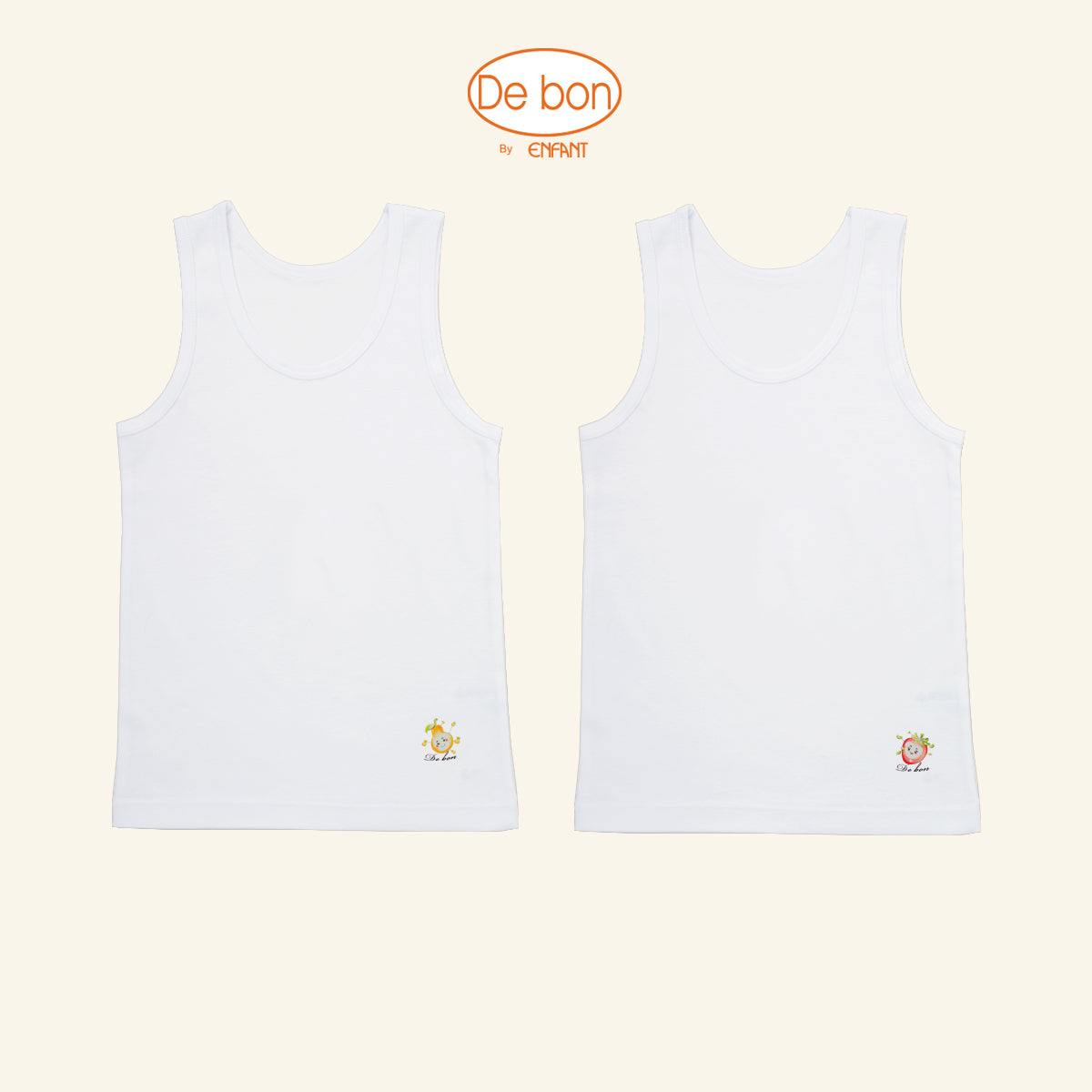 DE BON   เสื้อกล้ามเด็กหญิง 1 แพ็ค2ตัว ลายผลไม้  2-8ขวบ รุ่นEV2R20