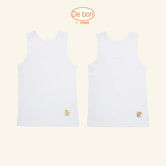 DE BON   เสื้อกล้ามเด็กหญิง 1 แพ็ค2ตัว ลายผลไม้  2-8ขวบ รุ่นEV2R20