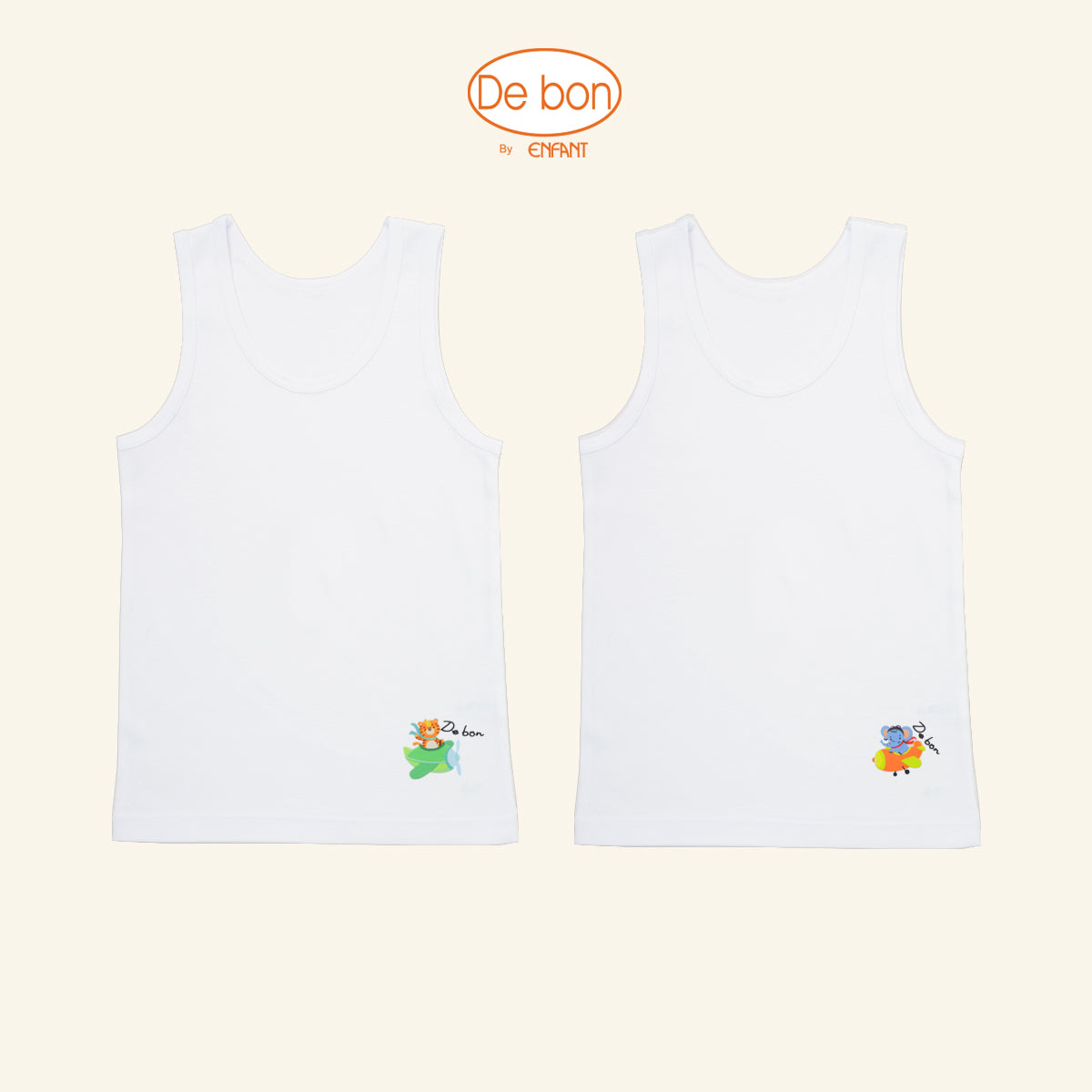 De bon เสื้อกล้าม & บ็อกเซอร์เด็ก (ขายแยกช้ิ้น) สำหรับเด็ก 1 ปี - 10 ปี EV2S30, EV3S60