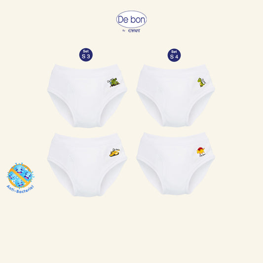 De bon By Enfant กางเกงในเด็กชาย แพ็ค 2 ตัว สำหรับ 2 ขวบ -10 ขวบ EV3S33,EV3S34