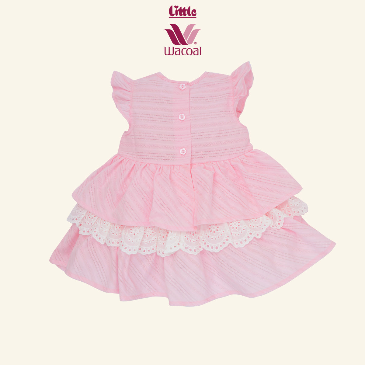 LITTLE WACOAL ชุดบอดี้สูท หญิง 3เดือน-2ปี ชมพู LB8BF0