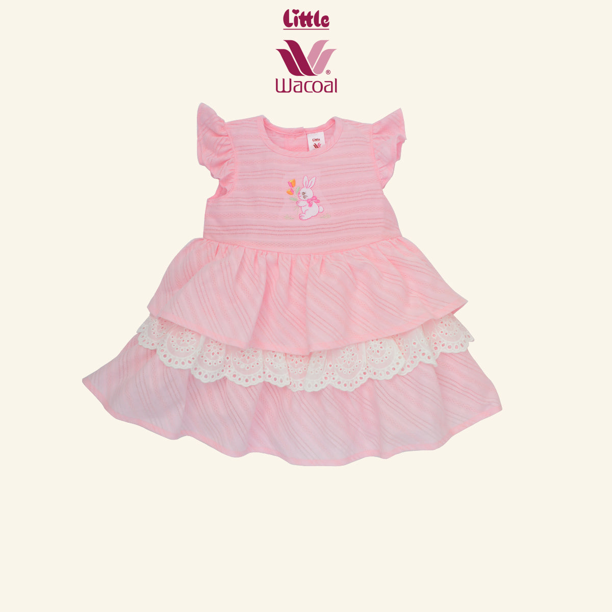 LITTLE WACOAL ชุดเดรส3เดือน-4ปี กระต่ายน้อย LB4BF0