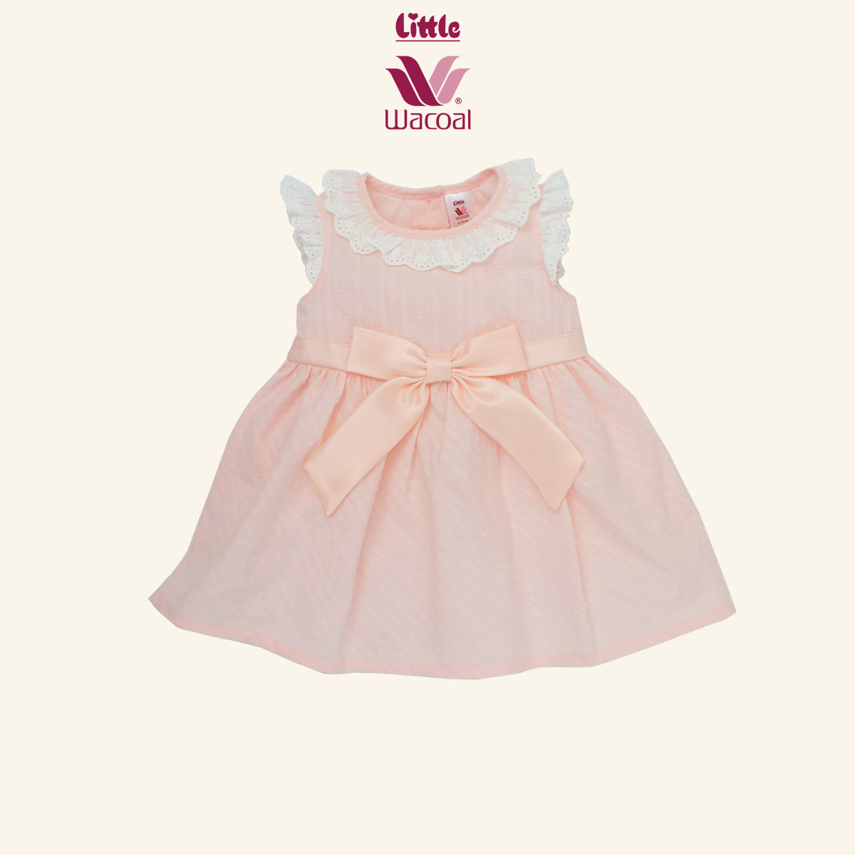LIITTLE WACOAL ชุดเดรสน่ารัก 6เดือน-4ปีชม-ครีม LB4BF1