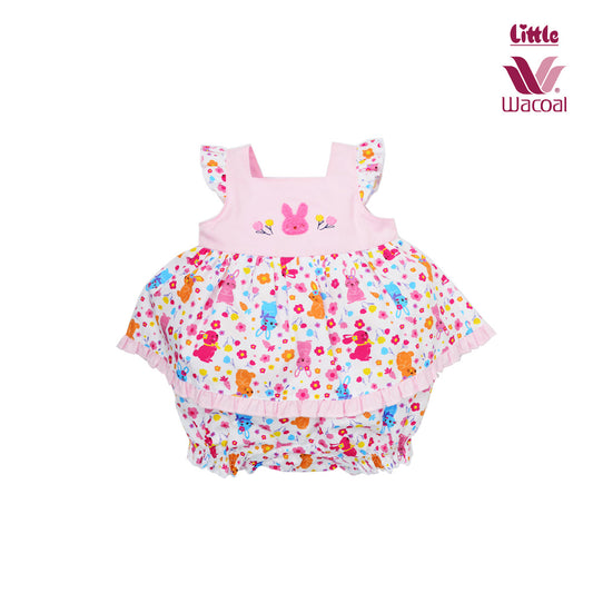 Little Wacoal ชุดบอดี้สูทแขนสั้น สำหรับเด็กแรกเกิด-1ปี LB8BC1