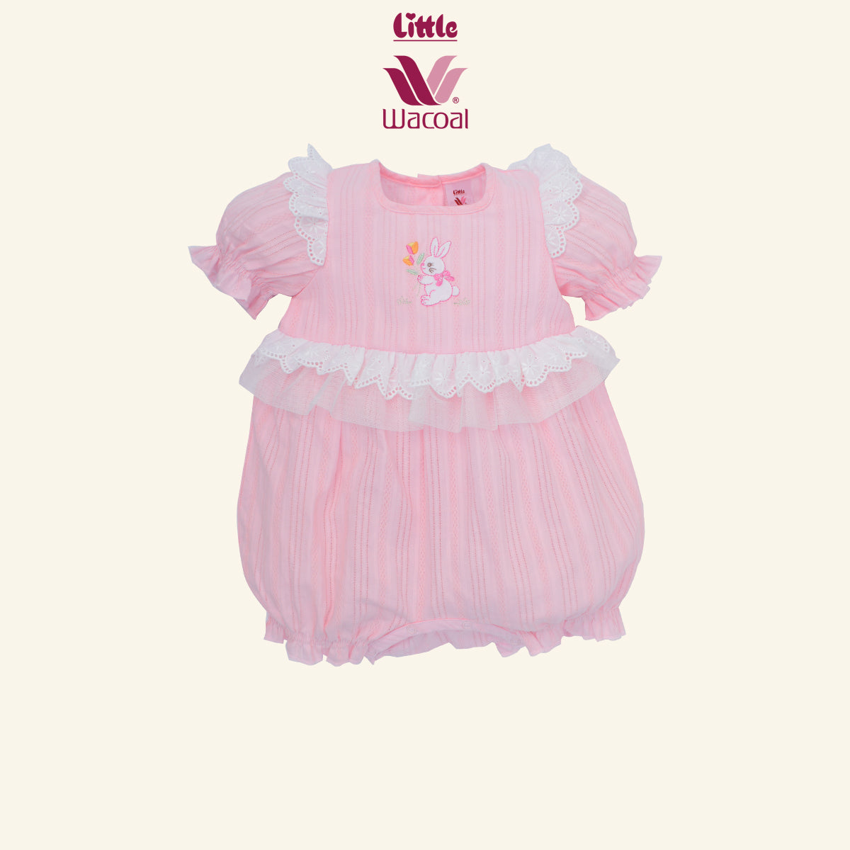 LITTLE WACOAL ชุดบอดี้สูท หญิง 3เดือน-2ปี ชมพู LB8BF0