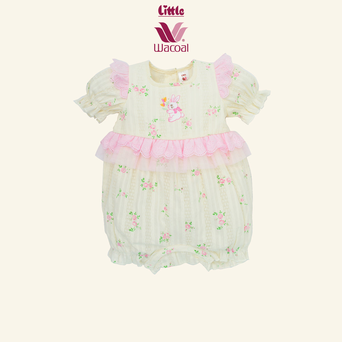 LITTLE WACOAL ชุดบอดี้สูท หญิง 3เดือน-2ปี ชมพู LB8BF0