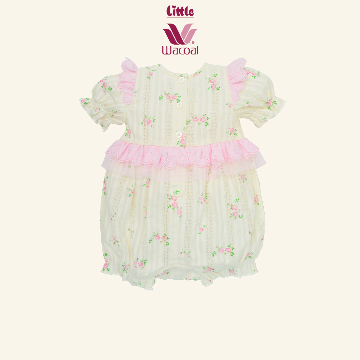 LITTLE WACOAL ชุดบอดี้สูท หญิง 3เดือน-2ปี ชมพู LB8BF0