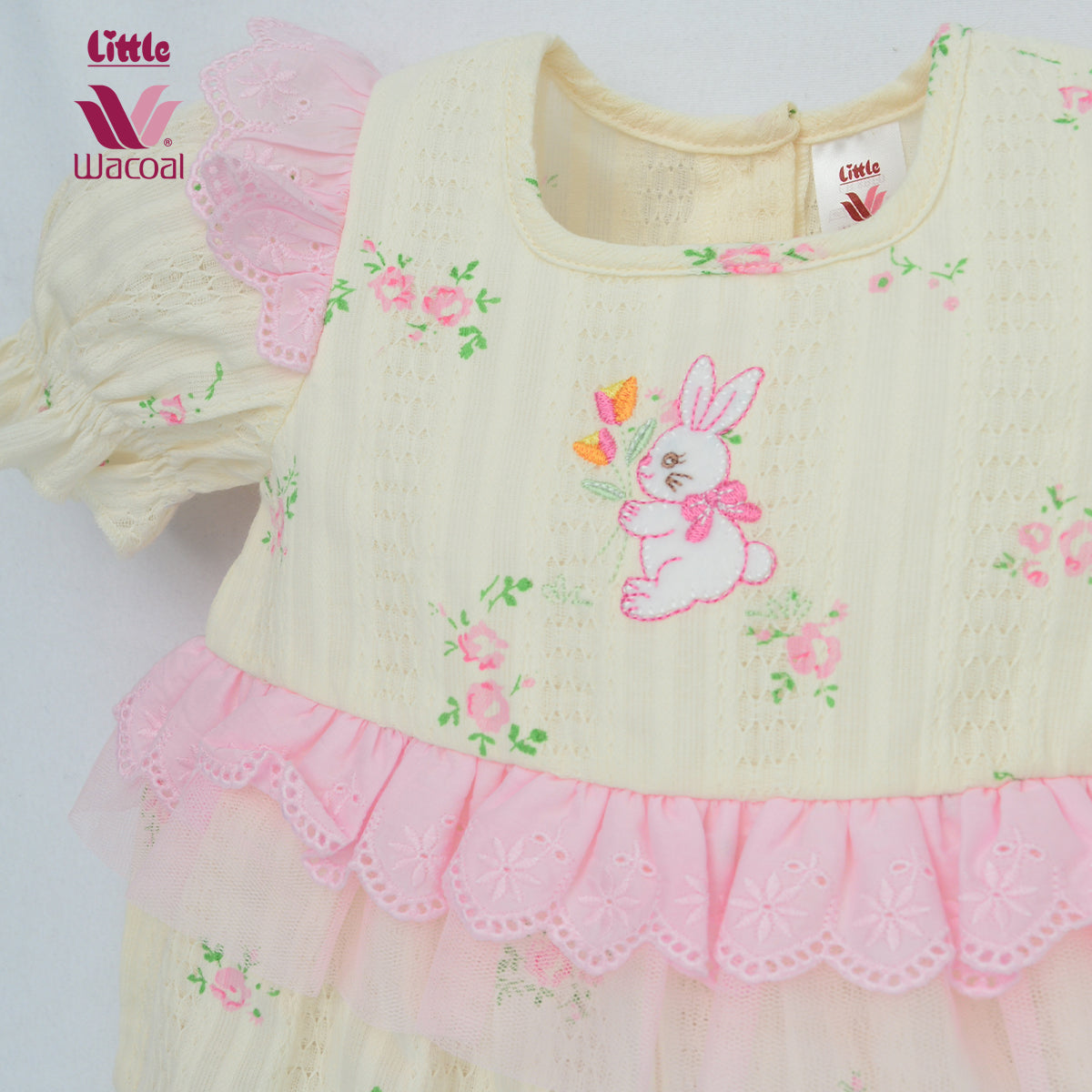 LITTLE WACOAL ชุดบอดี้สูท หญิง 3เดือน-2ปี ชมพู LB8BF0