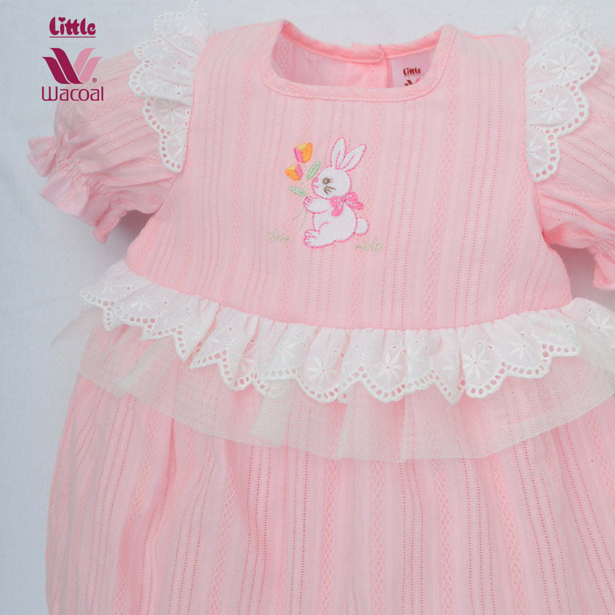 LITTLE WACOAL ชุดบอดี้สูท หญิง 3เดือน-2ปี ชมพู LB8BF0