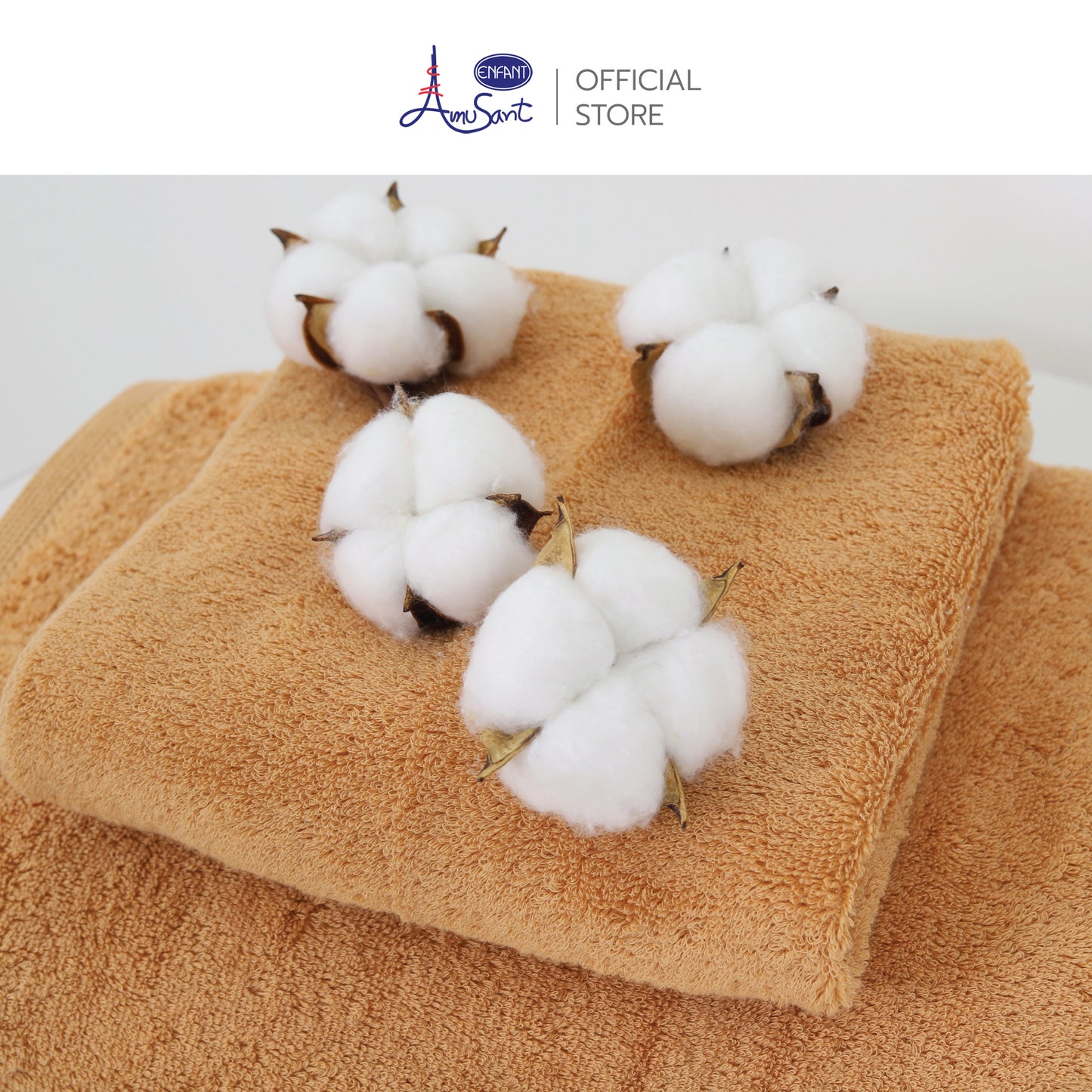 AMUSANT ผ้าเช็ดตัว ผ้าขนหนูคอนตอน 100% SUPER SOFT COTTON AA1512/AA1513