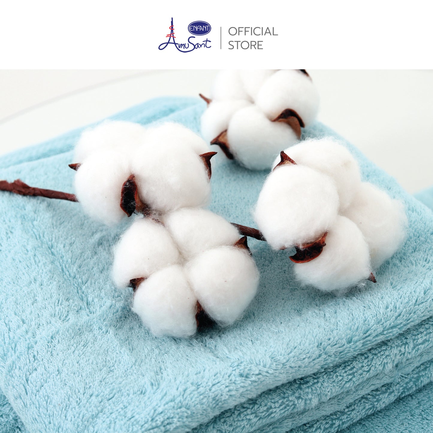 AMUSANT ผ้าเช็ดตัว ผ้าขนหนูคอนตอน 100% SUPER SOFT COTTON AA1512/AA1513