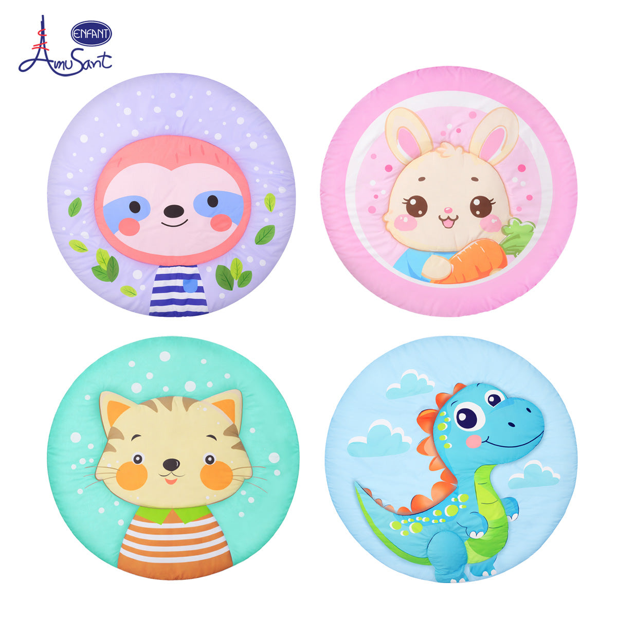 AMUSANT by ENFANT แผ่นรองคลาน แผ่นรองเล่นสำหรับเด็กและทารก Play Mat ขนาดเส้นผ่าศูนย์กลาง 100 CM. EH9G66 /9H76