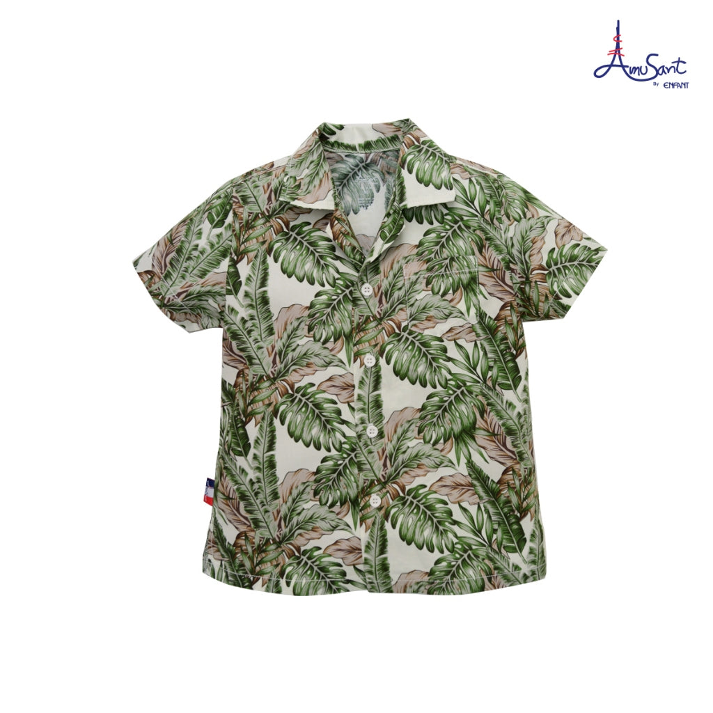 AMUSANT เสื้อฮาวายเด็กผ้าCotton สวยรับ Summer