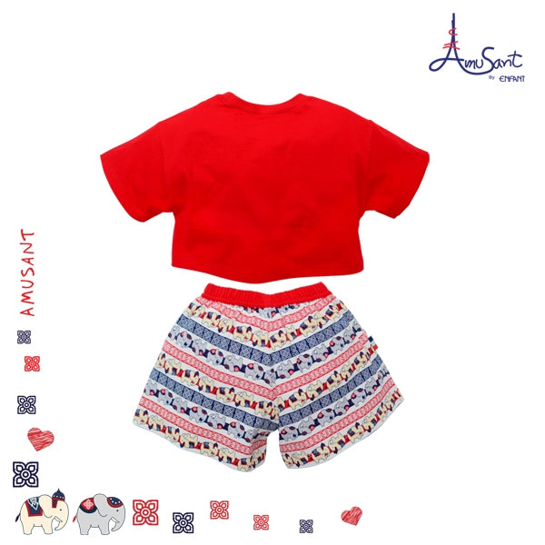 Amusant by Enfant ชุดเสื้อผ้าเด็กผู้หญิงลายช้าง